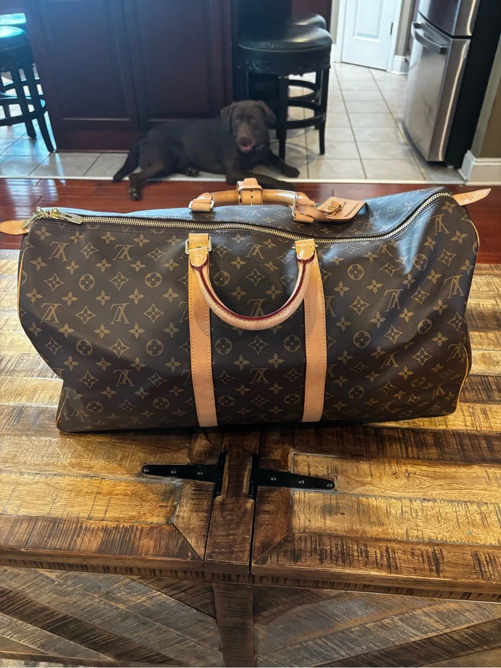 Louis Vuitton Keepall 55 duffel bag - brown